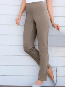 Hosen|Stehmann Comfort line Hose mit Dehnbund, Viskose-Qualität taupe