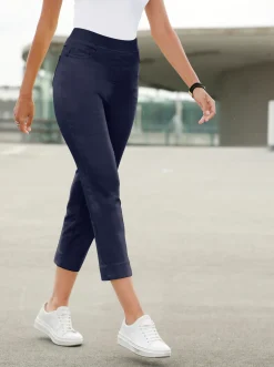 Strandmode| 7/8-Hose mit Jersey-Bund in softer Qualität marine