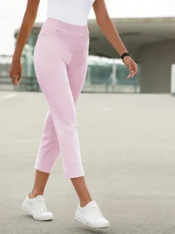 Jeans| 7/8-Hose mit Jersey-Bund in softer Qualität rosé