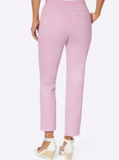 Jeans| 7/8-Hose mit Jersey-Bund in softer Qualität rosé