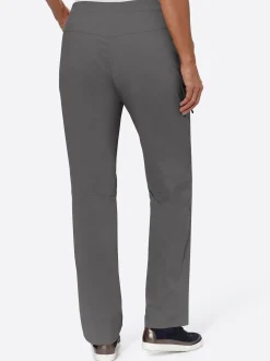 Hosen| Hose mit Klettverschluss am Bund anthrazit