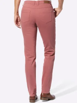 Jeans| Hose mit Passformsattel hinten rosenholz