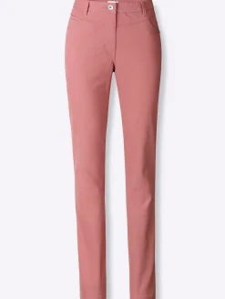 Jeans| Hose mit Passformsattel hinten rosenholz