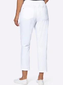 Hosen| 7/8-Hose mit Reißverschluss-Taschen weiß