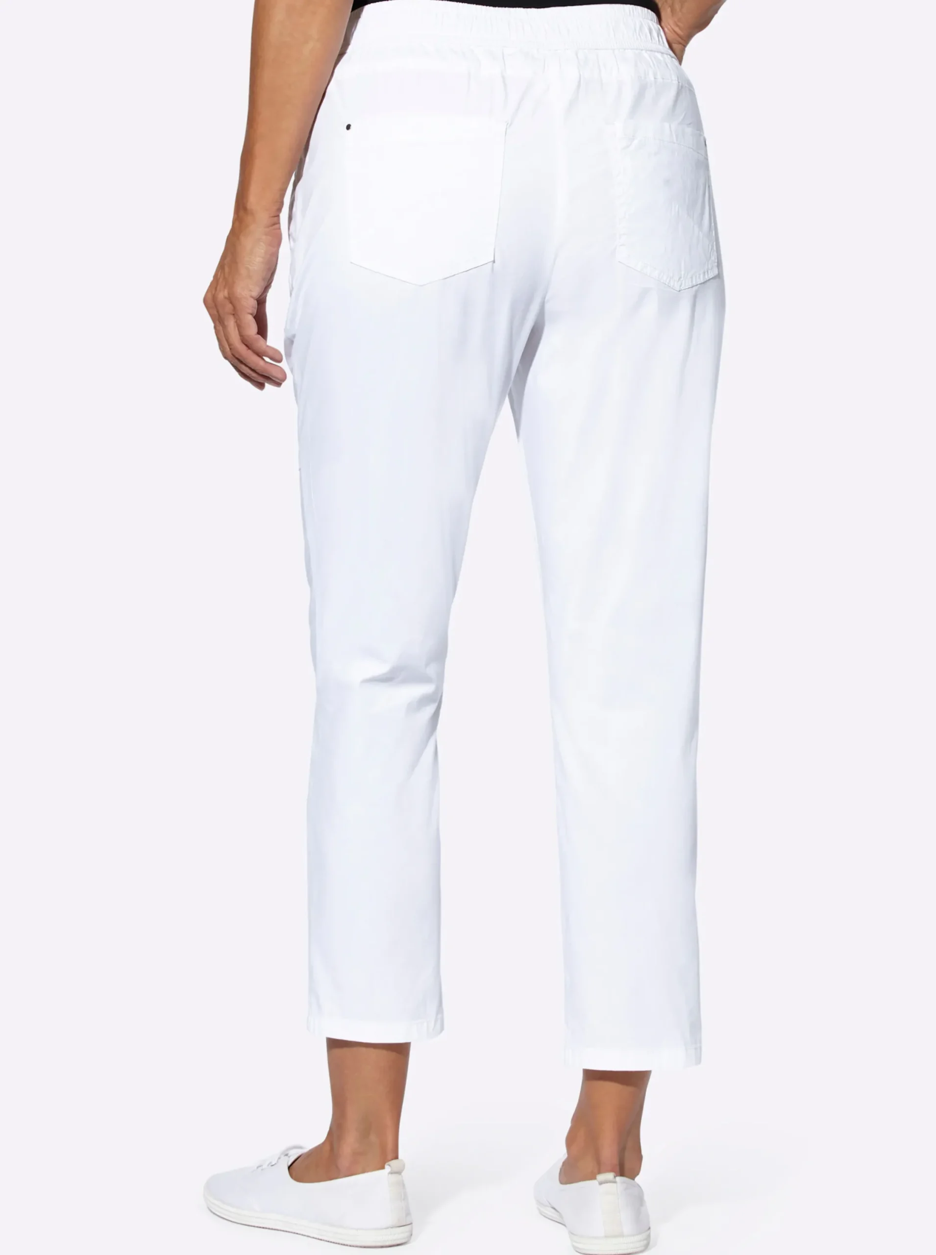 Hosen| 7/8-Hose mit Reißverschluss-Taschen weiß