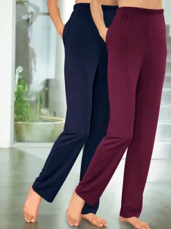 Homewear|feel good Hosen marine+bordeaux