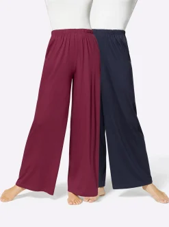 Homewear|Homewear|feel good Hosen marine+bordeaux