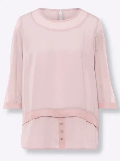 Strandmode|heine 2-in-1-Bluse hellrosé