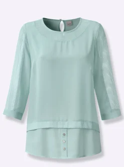 Blusen|heine 2-in-1-Bluse kalkmint