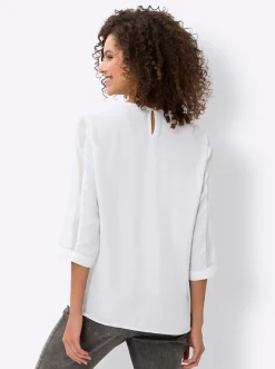 Blusen|heine 2-in-1-Bluse weiß
