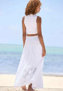 Strandkleider|Kleider|LASCANA 2-in-1-Kleid weiß