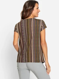 Shirts| 2-in-1-Shirt camel-ecru-bedruckt