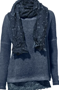 Shirts|heine 2-in-1-Shirt mit Schal blau