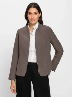 Blazer| Jackenblazer in bügelfreier Qualität dunkeltaupe