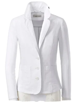 Blazer| Jackenblazer mit Schulterpolstern weiß