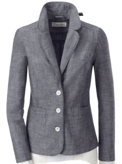 Blazer| Jackenblazer mit Schulterpolstern marine