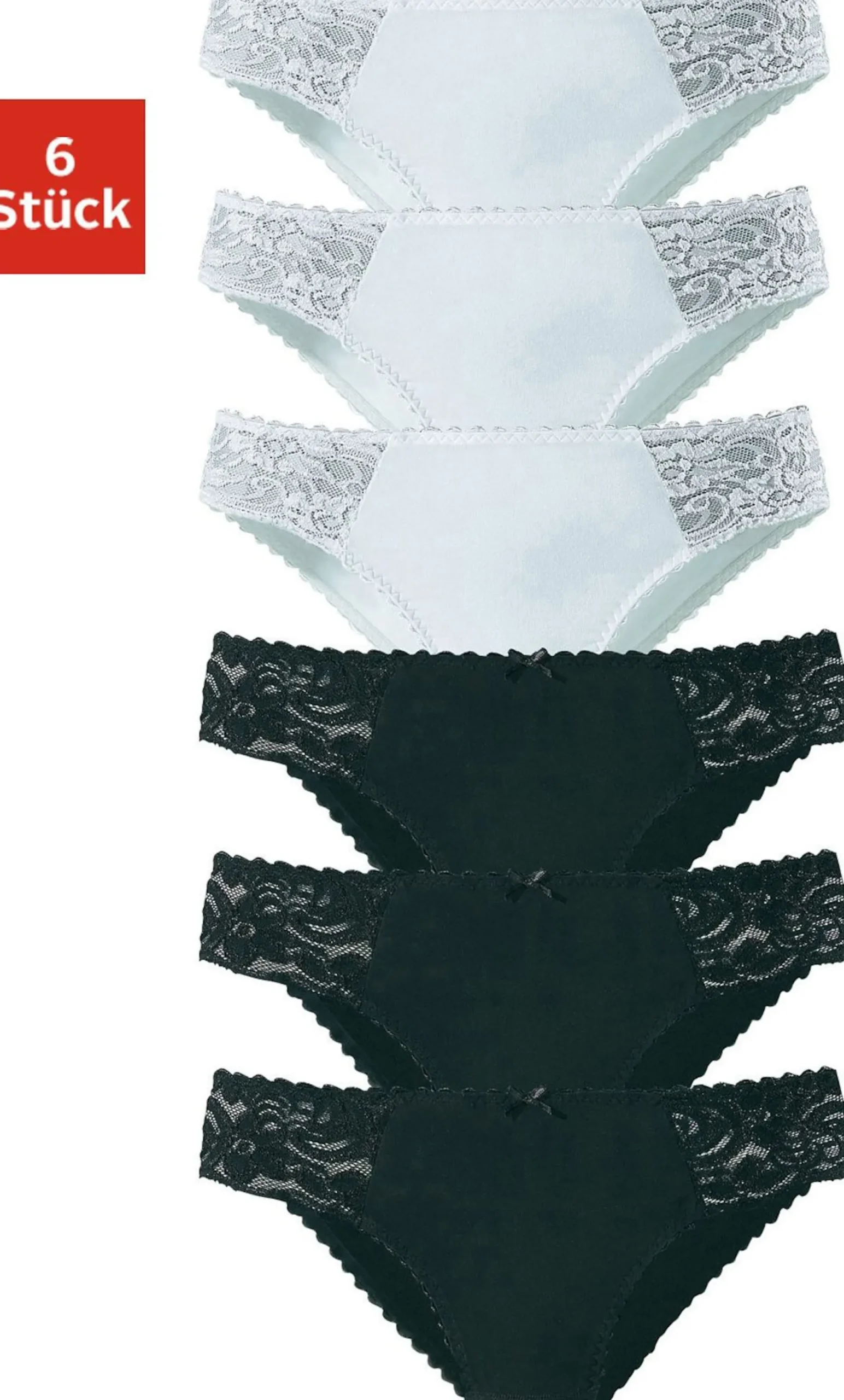 Unterhosen|petite fleur Jazz-Pants Slips schwarz,weiß