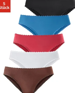 Unterhosen|petite fleur Jazz-Pants Slips braun,weiß,rot,hellblau,schwarz