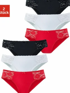 Unterhosen|petite fleur Jazz-Pants Slips rot,schwarz,weiß