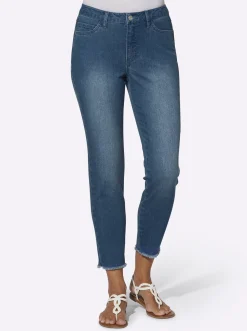 Basics|Jeans| 7/8-Jeans blue-stone-washed