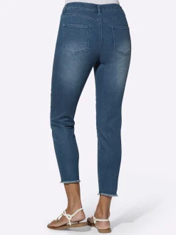 Basics|Jeans| 7/8-Jeans blue-stone-washed