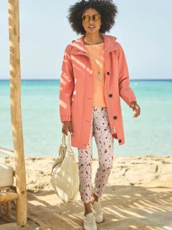 Jeans|heine 7/8-Jeans sand-papaya-bedruckt