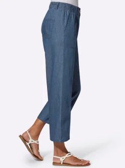 Jeans|Hosen| 7/8-Jeans blue-stone-washed
