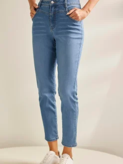 Jeans|heine 7/8-Jeans blue-bleached