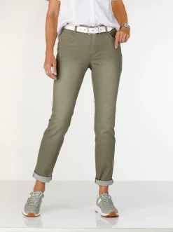 Basics|Jeans| Jeans in Baumwoll-Stretch-Qualität khaki