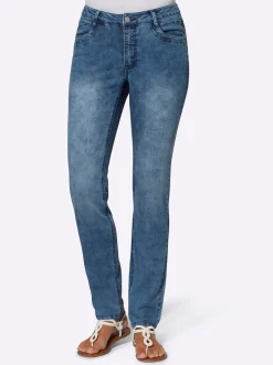 Basics| Jeans in Baumwoll-Stretch-Qualität blue-stone-washed