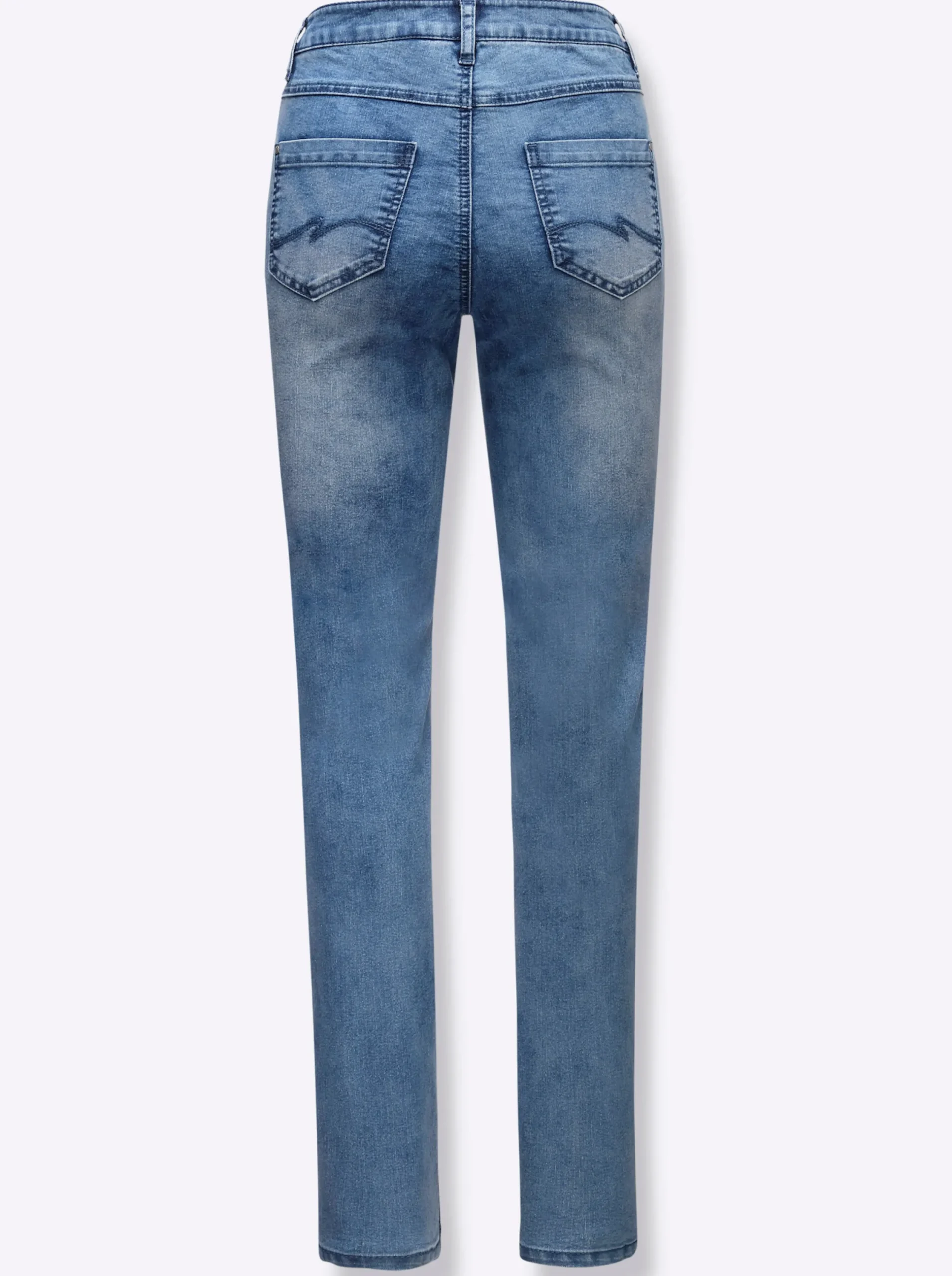 Basics| Jeans in Baumwoll-Stretch-Qualität blue-stone-washed