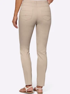 Basics| Jeans in Baumwoll-Stretch-Qualität beige