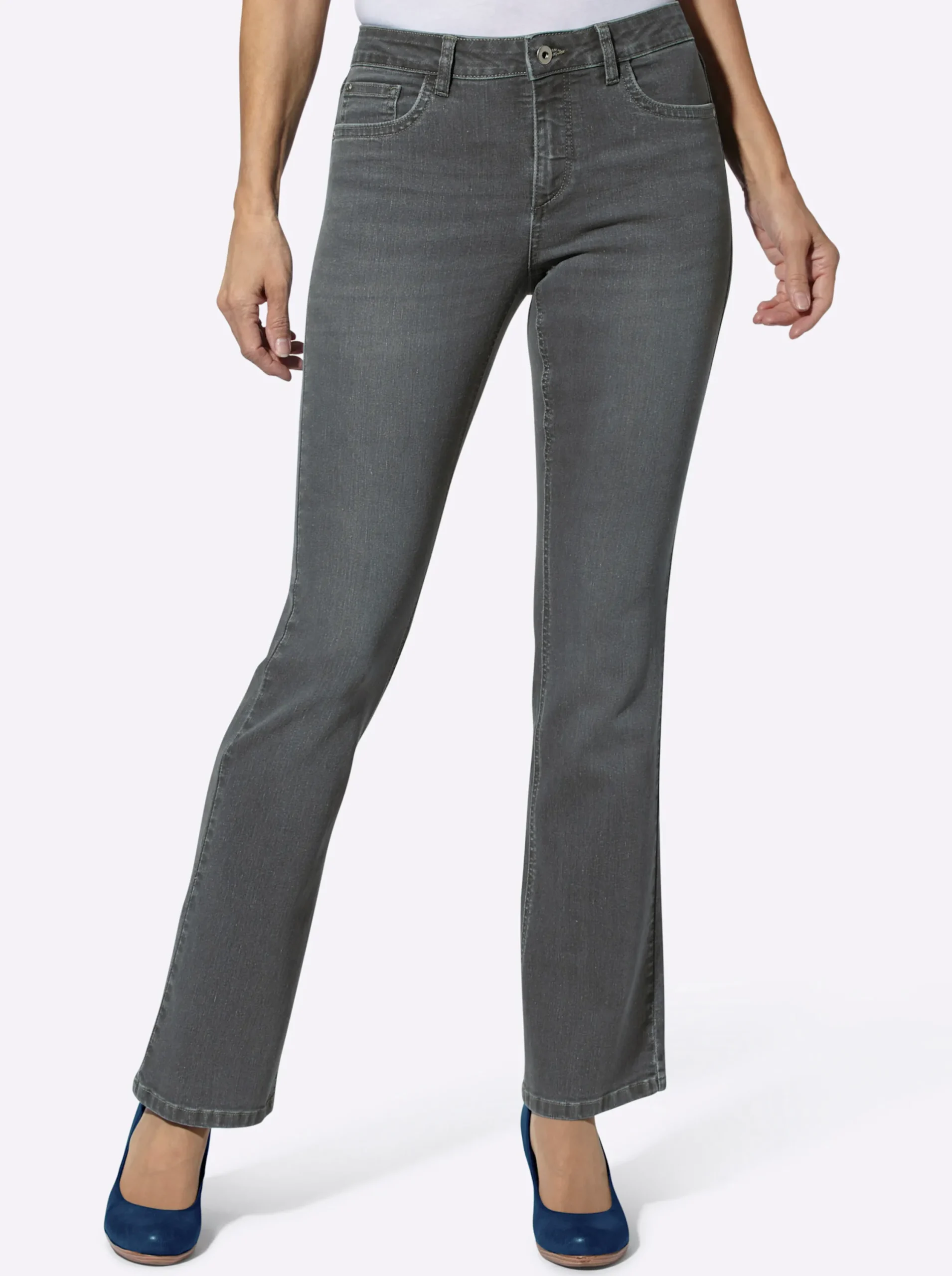 Basics| Jeans in formstabiler Stretch-Qualität grey-denim