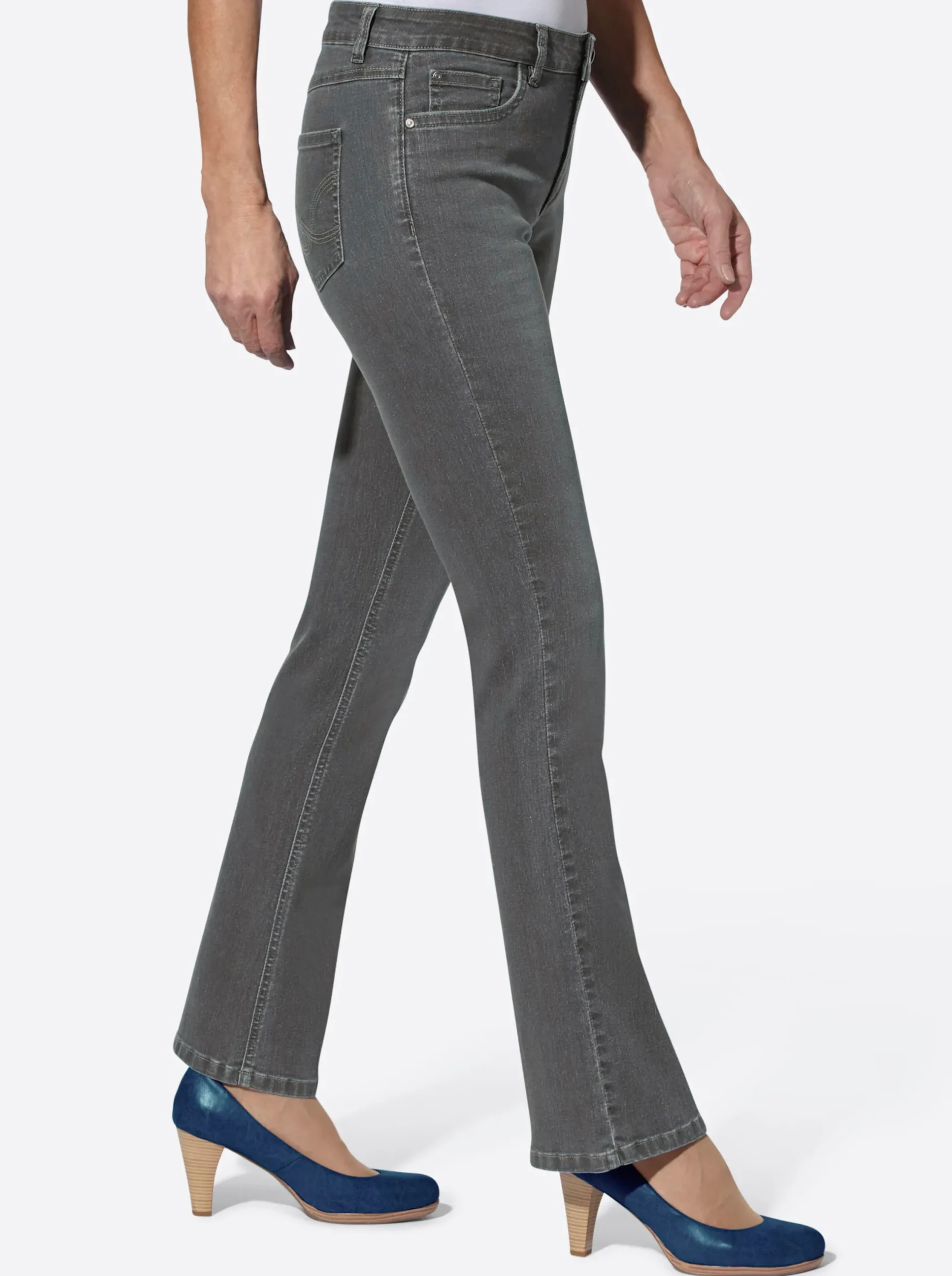 Basics| Jeans in formstabiler Stretch-Qualität grey-denim