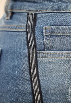 Jeans|heine Jeans mit Galonstreifen blue-stone-washed