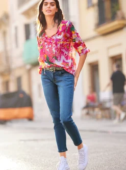 Jeans|heine Jeans mit hohem Bund blue-stone-washed