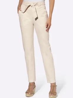 Strandmode|Jeans|heine Jeans mit hoher Leibhöhe champagner