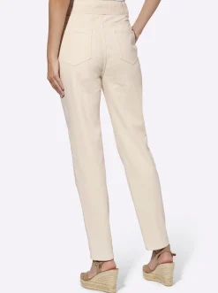 Strandmode|Jeans|heine Jeans mit hoher Leibhöhe champagner