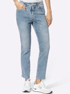 Jeans|heine Jeans mit kleinen Seitenschlitzen bleached