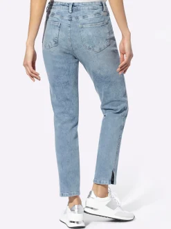 Jeans|heine Jeans mit kleinen Seitenschlitzen bleached