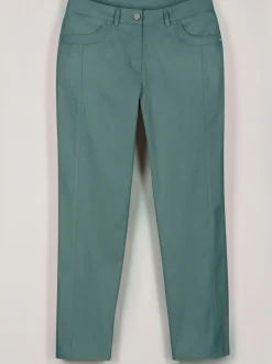 Basics|Jeans| 7/8-Jeans mit optisch streckenden Nähten jadegrün