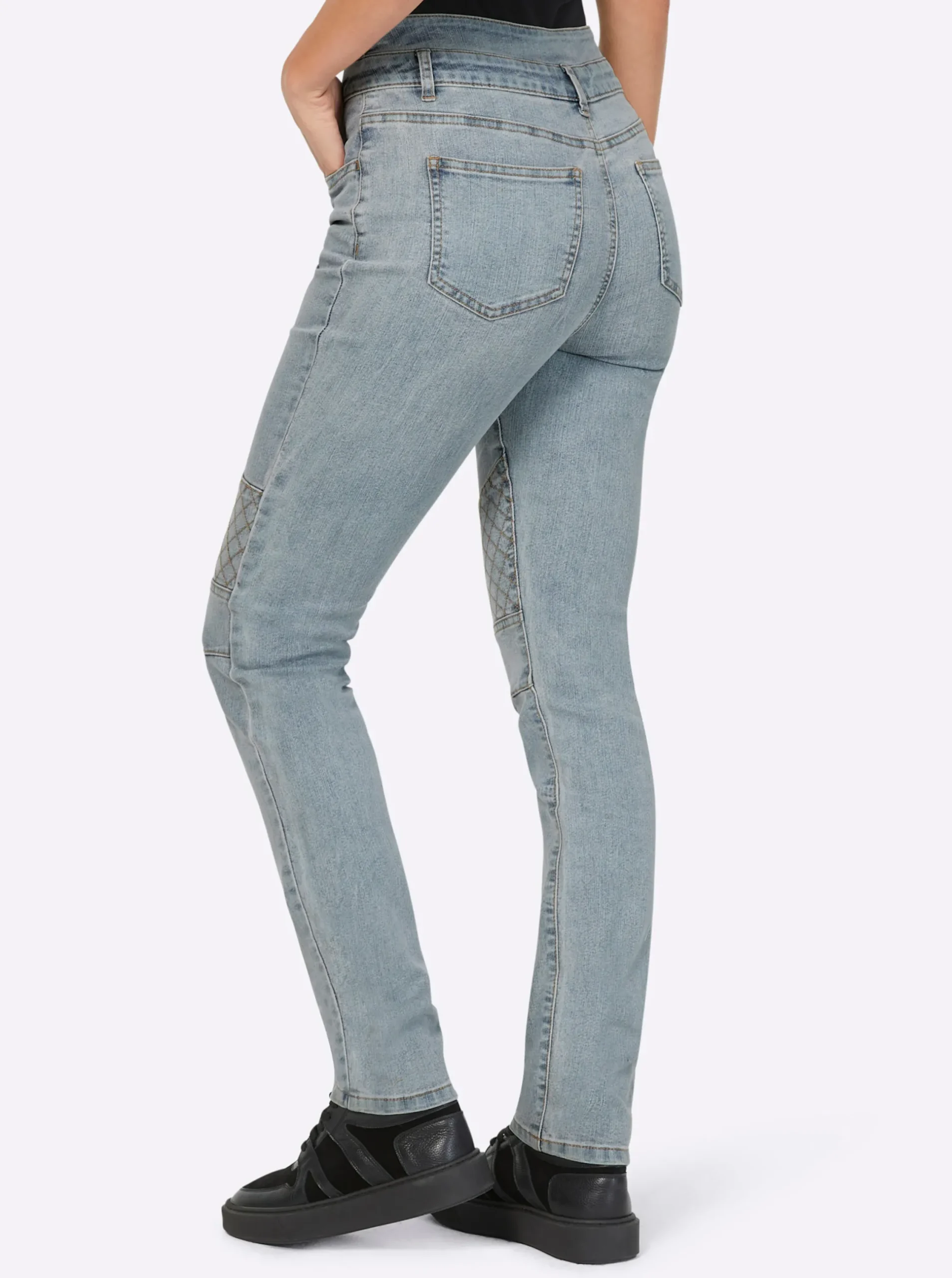 Jeans|heine Jeans mit Riegeln blue-bleached