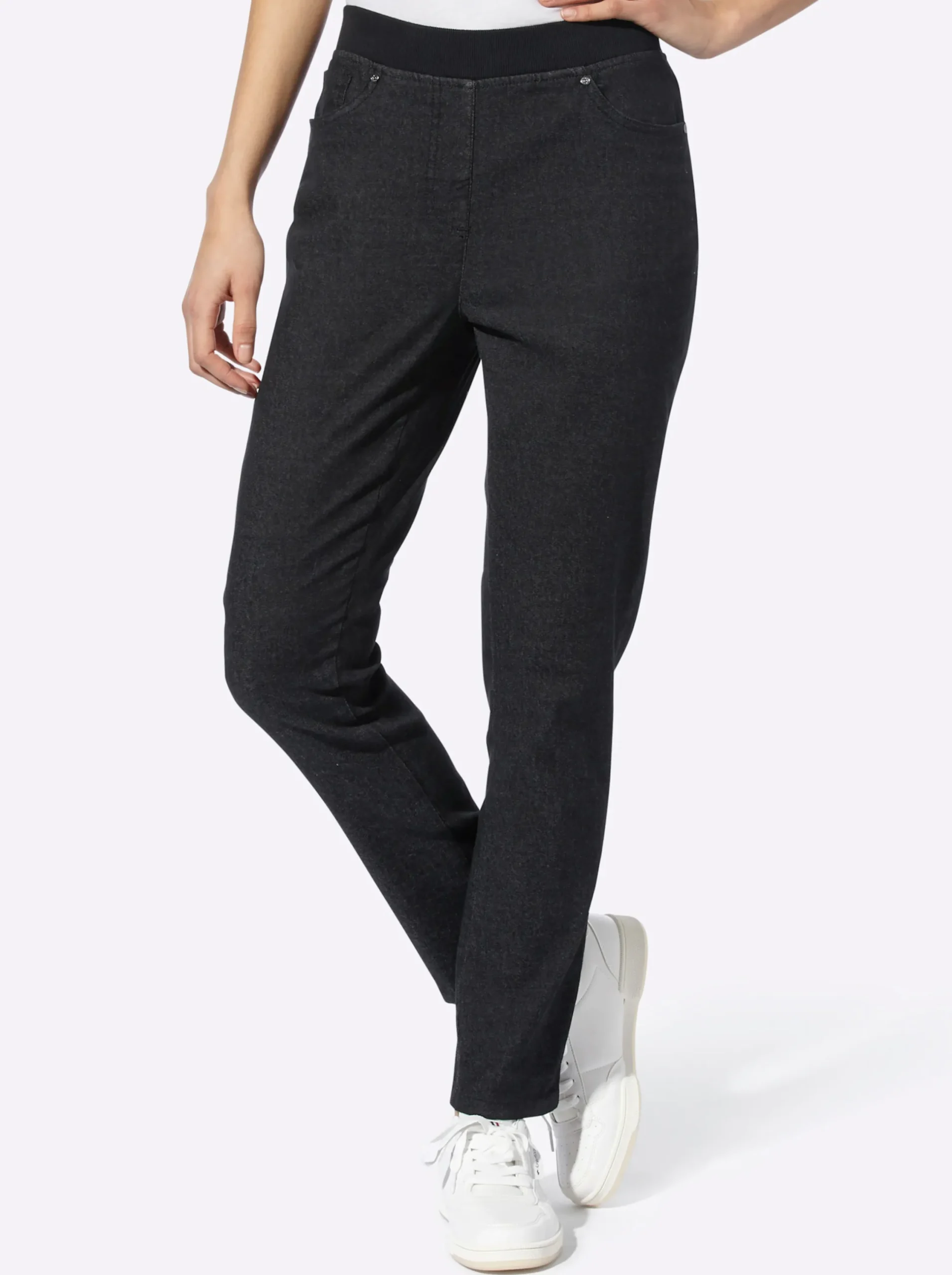 Jeans|heine 7/8-Jeans mit Rundum-Dehnbund schwarz