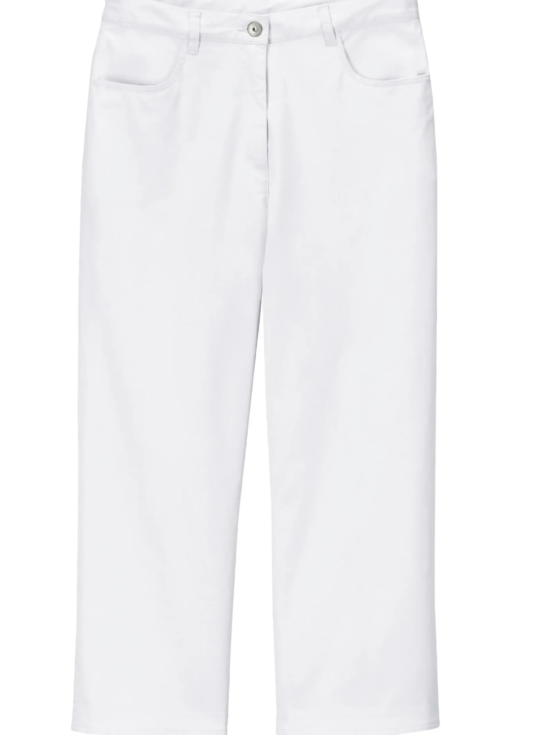Strandmode|Jeans| 7/8-Jeans mit Schmuckknöpfen weiß