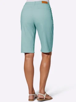 Strandmode| Jeansbermudas in Baumwoll-Stretch-Qualität mint