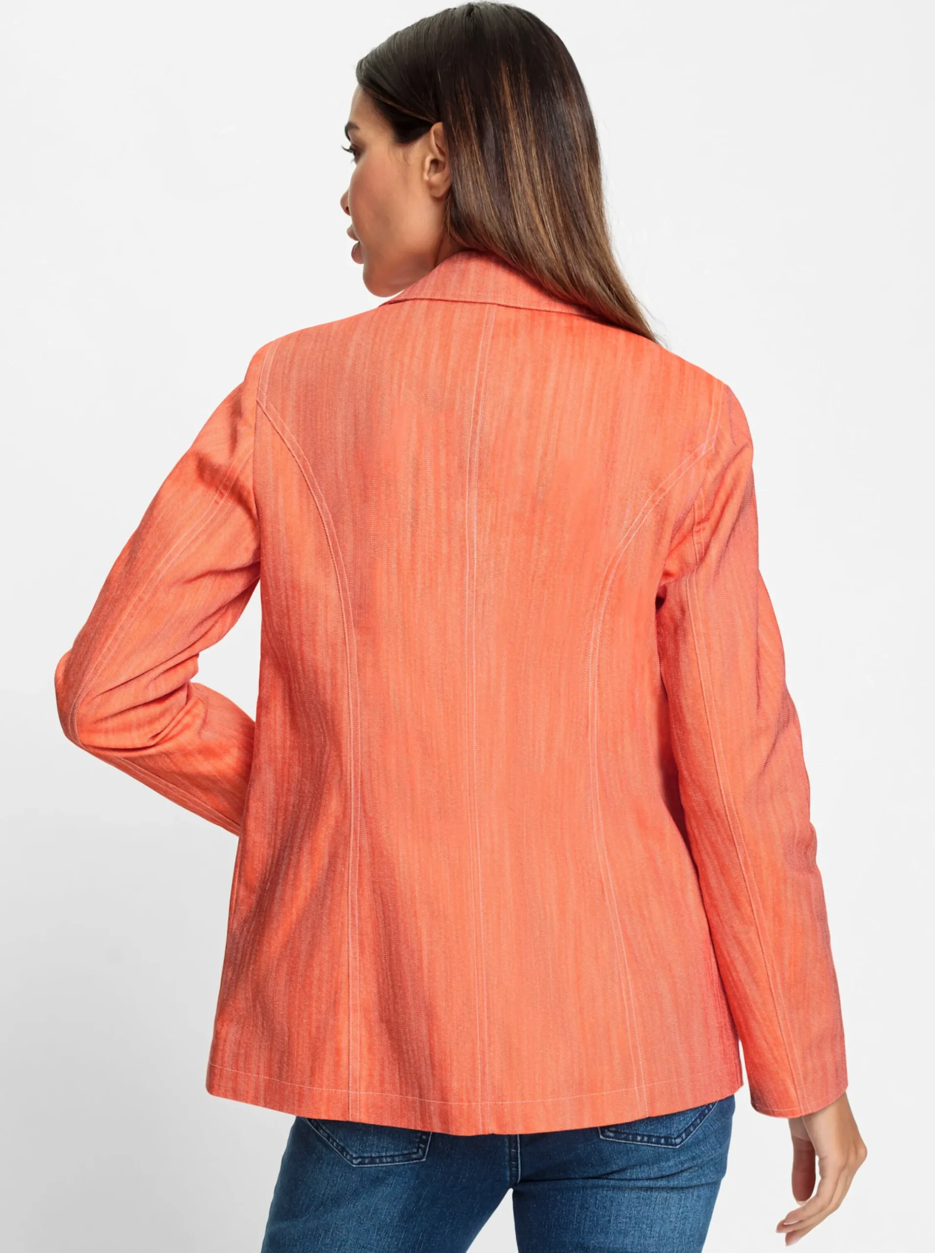 Blazer|heine Jeansblazer orange-champagner-meliert