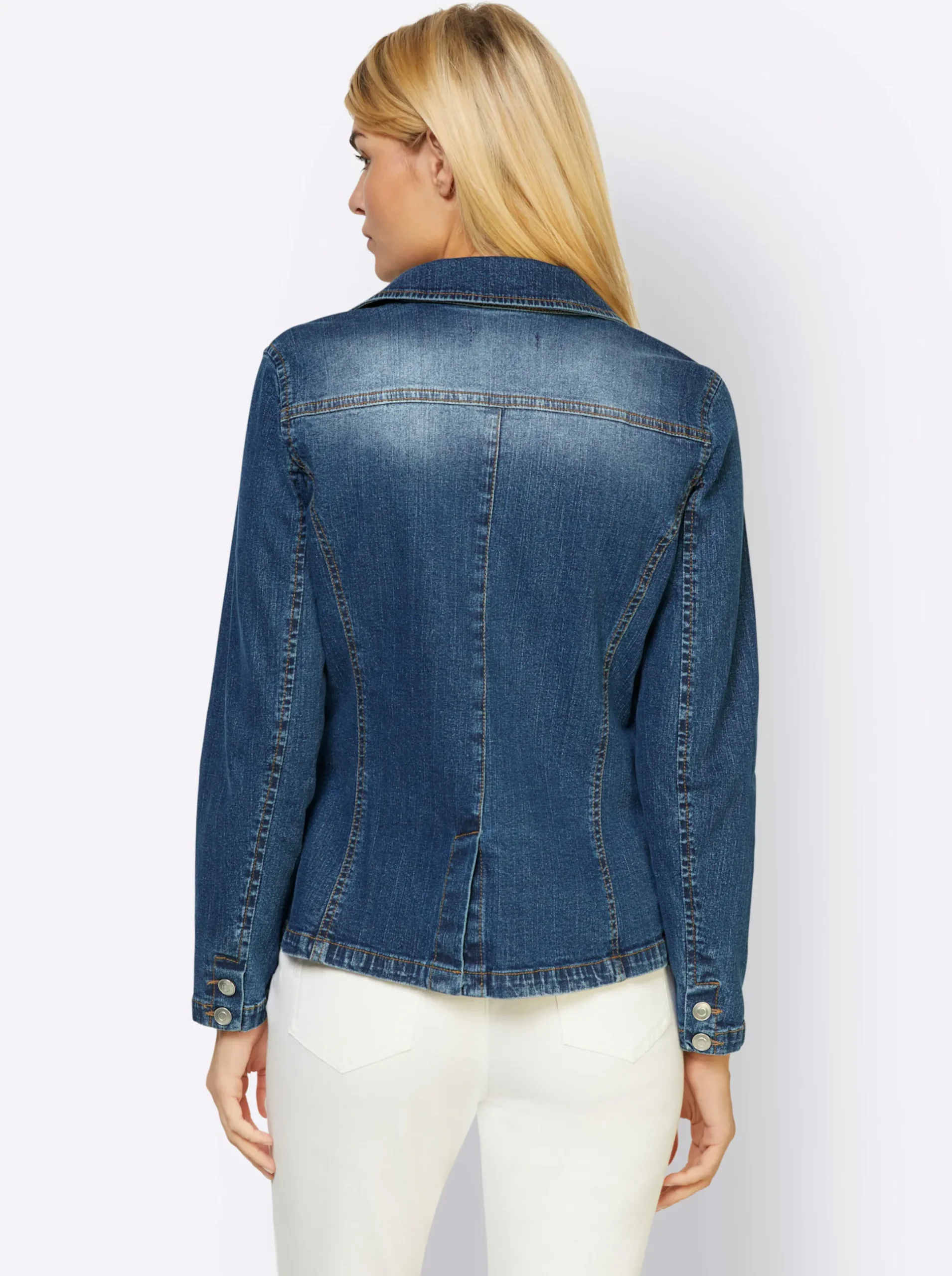 Blazer|heine Jeansblazer mit Gehschlitz blue-stone-washed