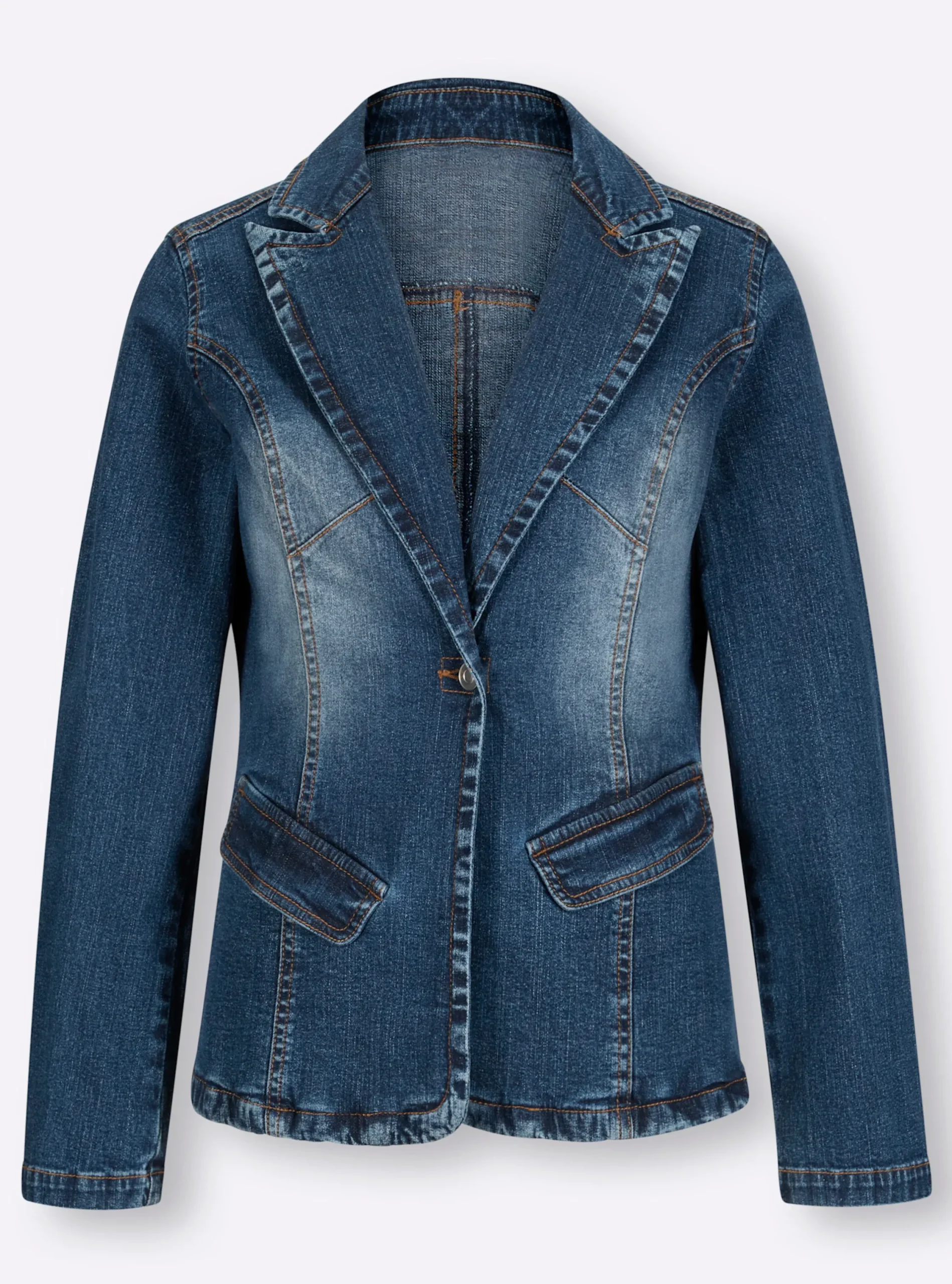 Blazer|heine Jeansblazer mit Gehschlitz blue-stone-washed