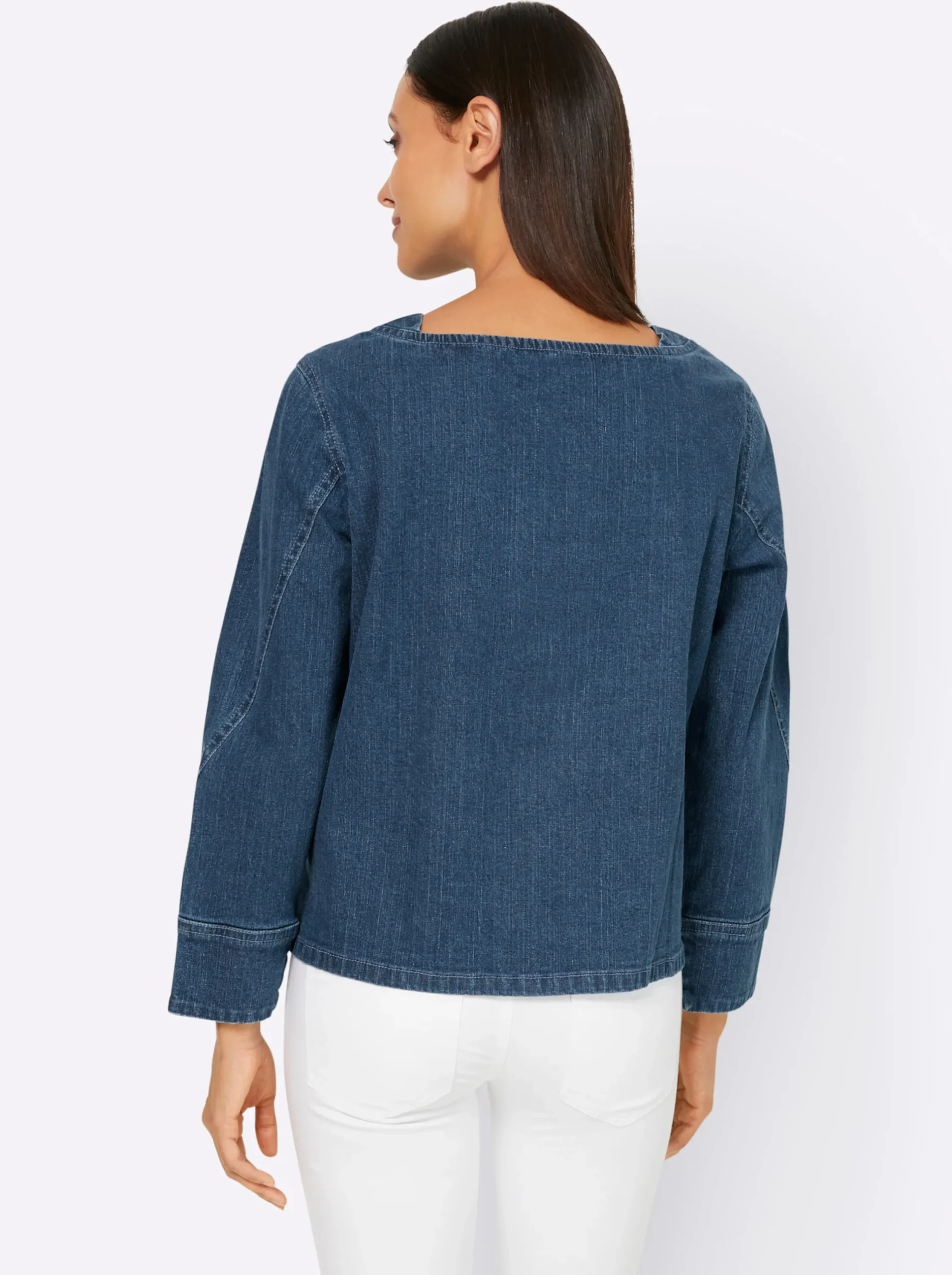 Blusen|heine Jeansbluse blue-stone-washed