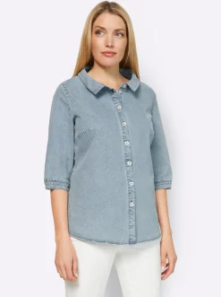 Blusen|heine Jeansbluse blue-bleached